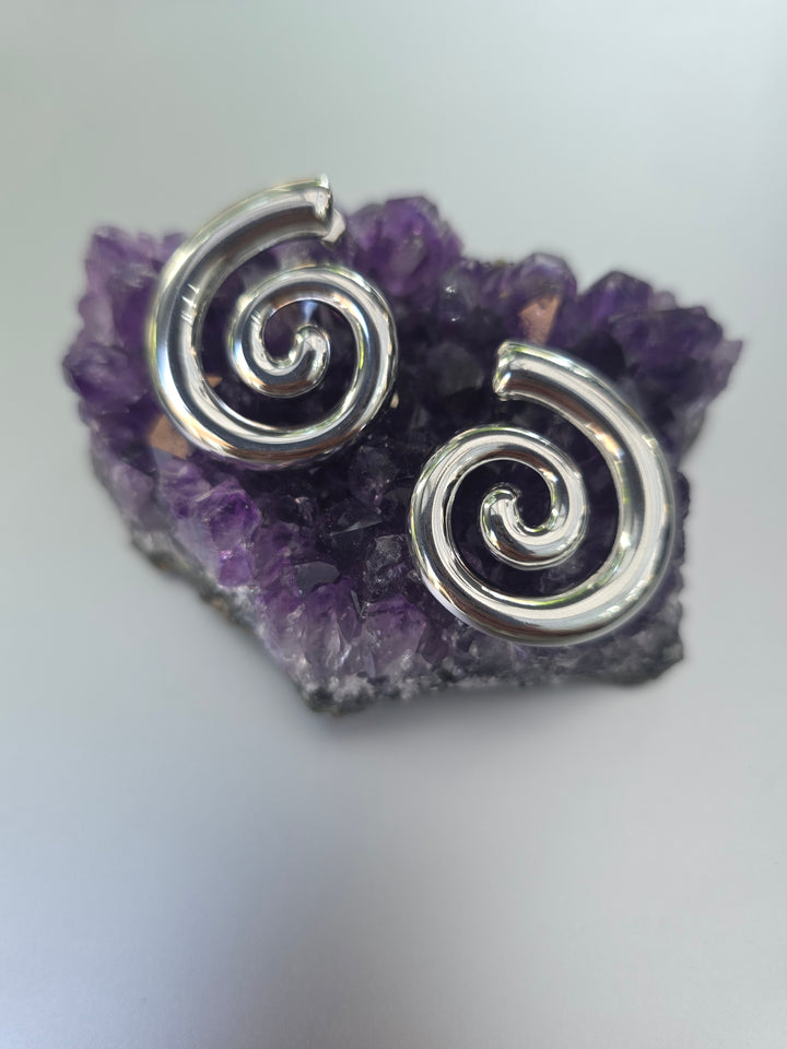 Contemporary Swirl Stud Earrings