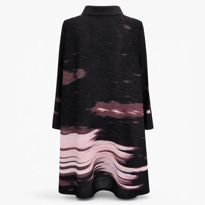 Midnight Blush Plissé Swing Dress - Vz Collection