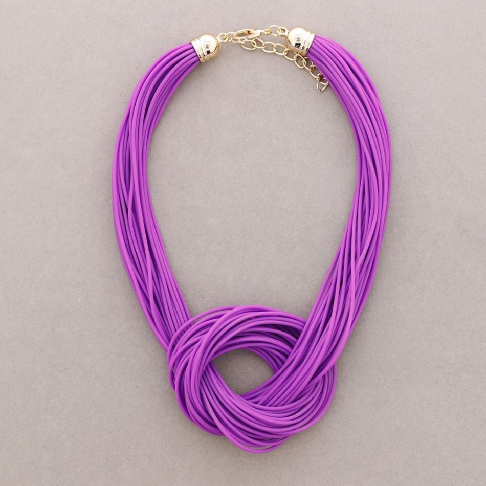 Multicolour Multi Knot Rubber Choker - Vz Collection