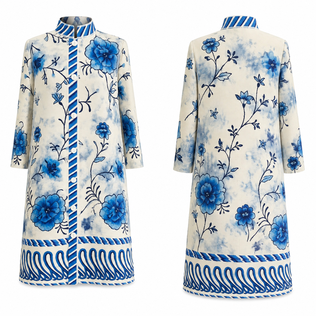 Imari- Blue Porcelain Dress