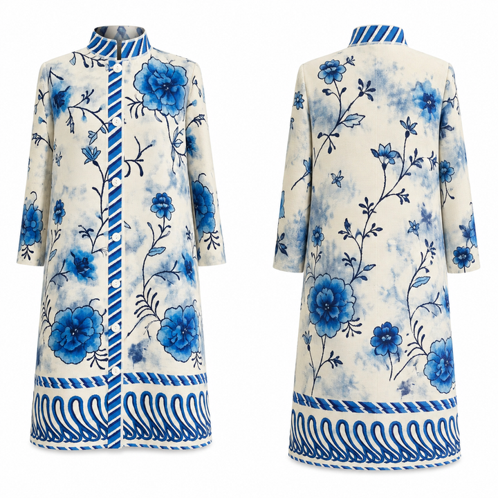 Imari- Blue Porcelain Dress