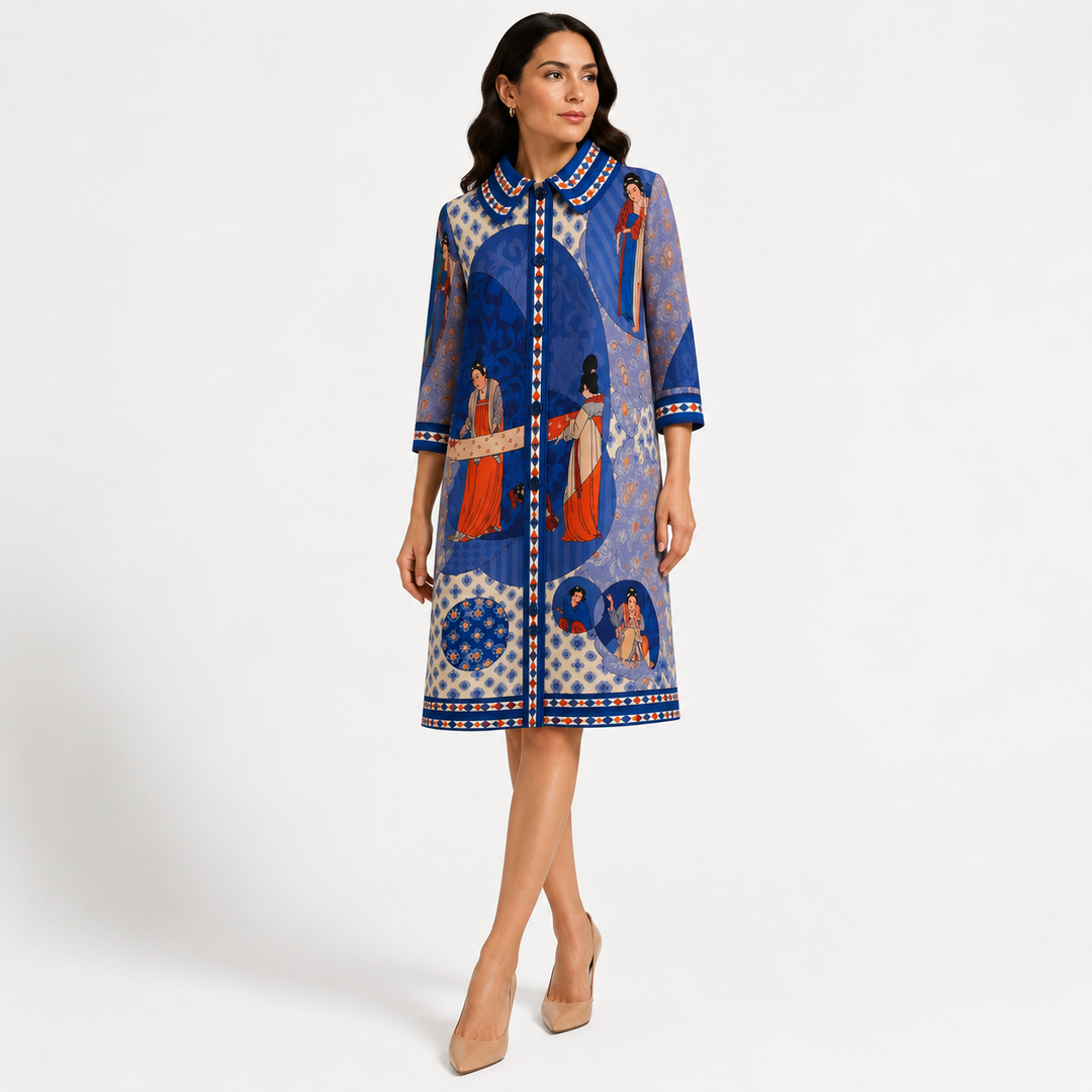 Artisan Plisse Coat Dress