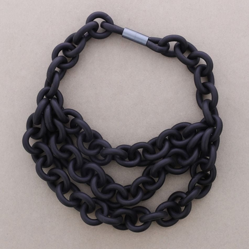 Silicone Statement Necklace with Magnetic Clasp - Vz Collection