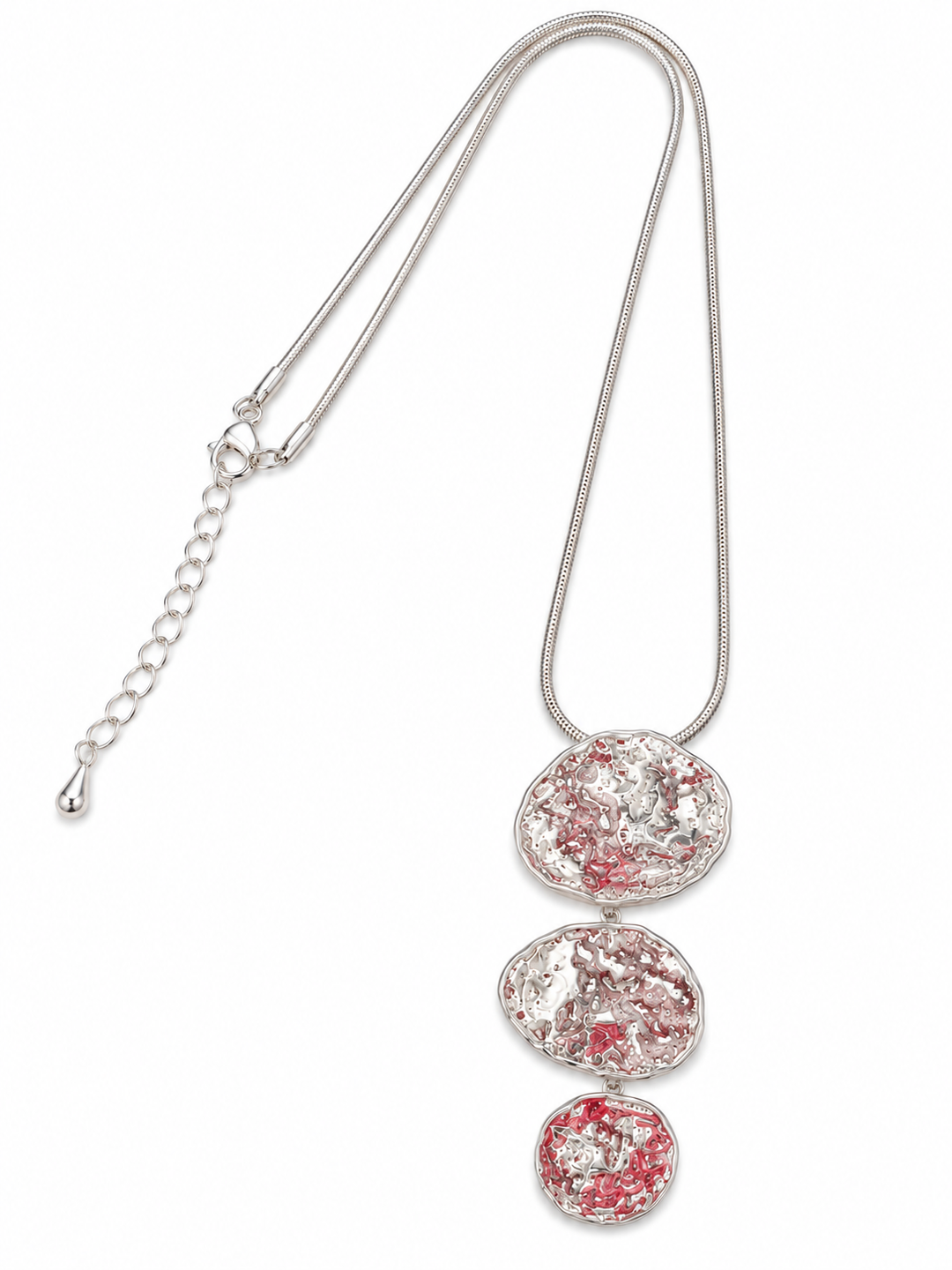Silver Cascade Statement Necklace - Vz Collection