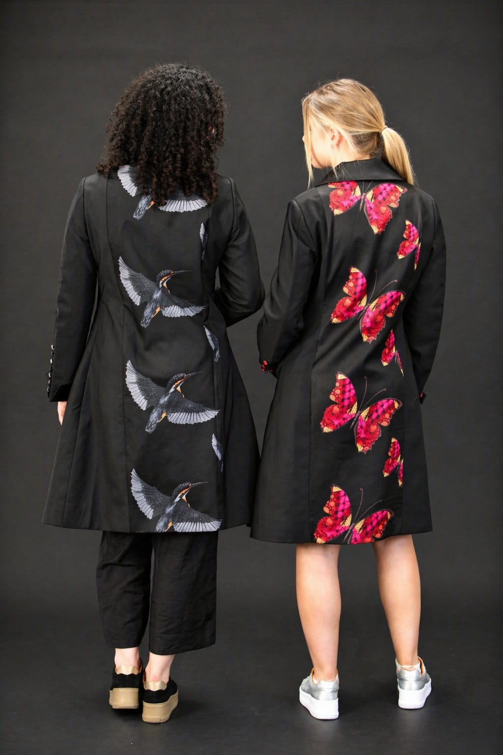 Noir ( Black) Butterfly Couture Jacket - Vz Collection