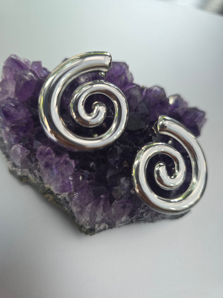 Contemporary Swirl Stud Earrings