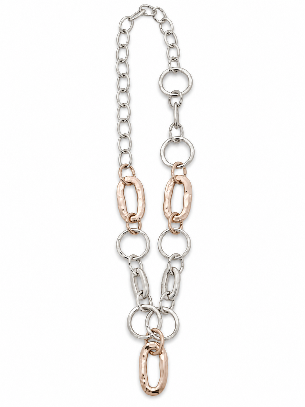 Luxe Link Two-Tone Statement Necklace - Vz Collection