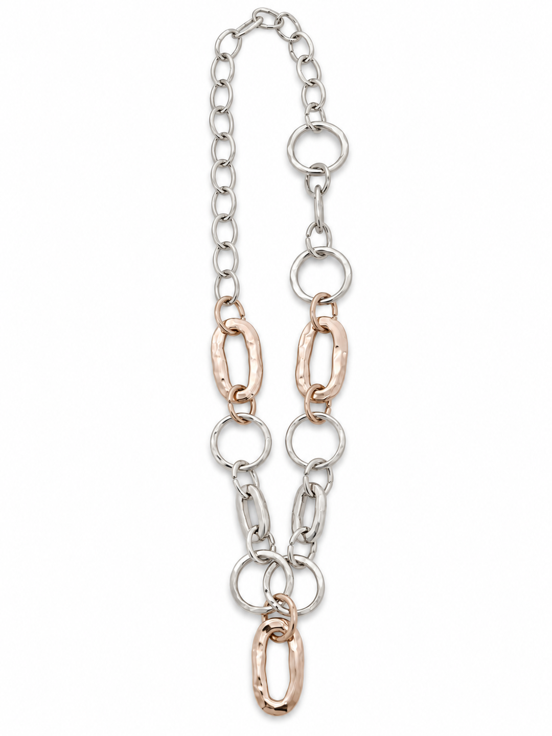 Luxe Link Two-Tone Statement Necklace - Vz Collection