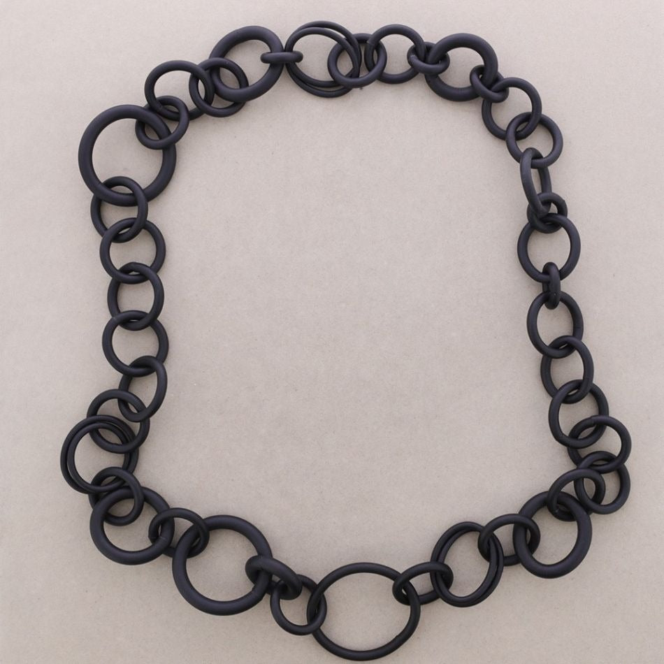 Multi Colour Rubber Link Necklace - Vz Collection