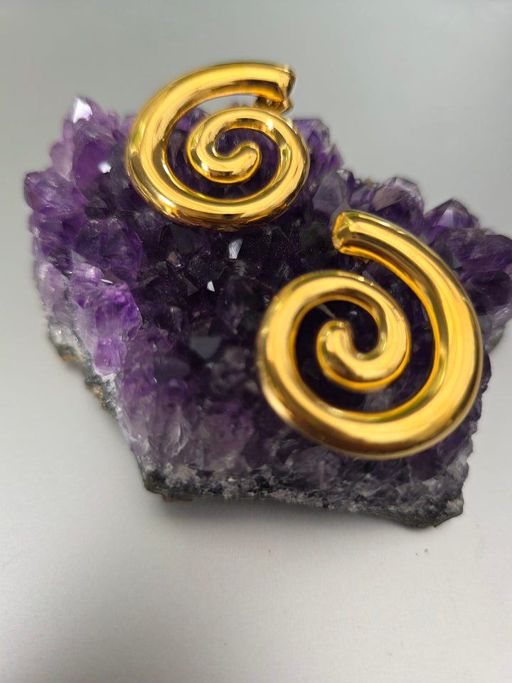 Contemporary Swirl Stud Earrings