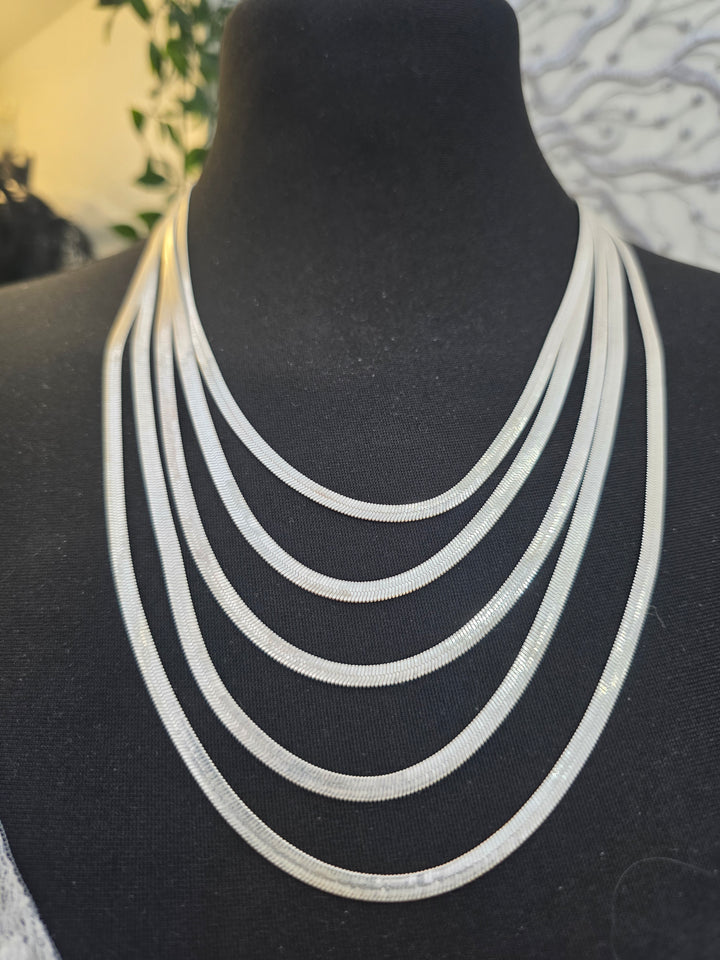 Layered Nickel Free Silver Necklace