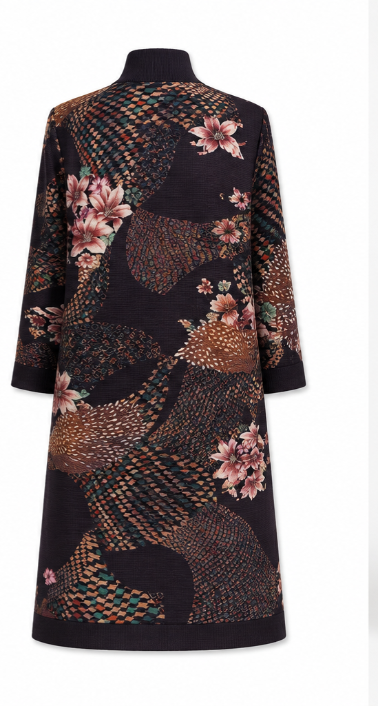 Midnight Floral Plisse Dress