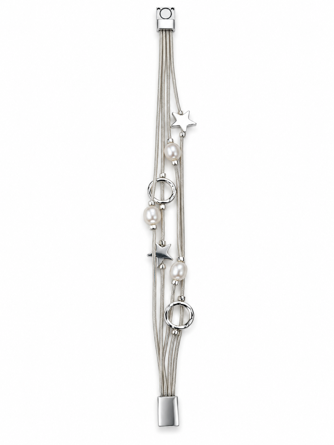 Pearl & Star Magnetic Statement Bracelet - Vz Collection