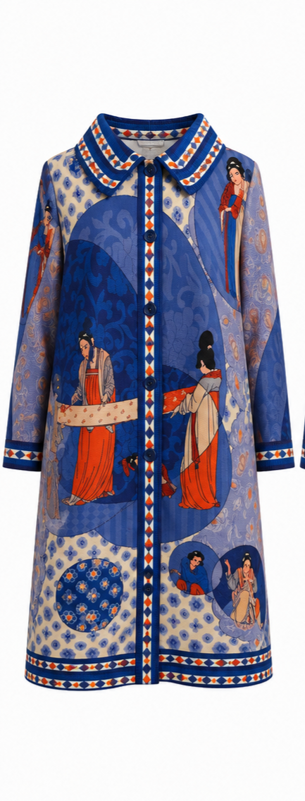 Artisan Plisse Coat Dress