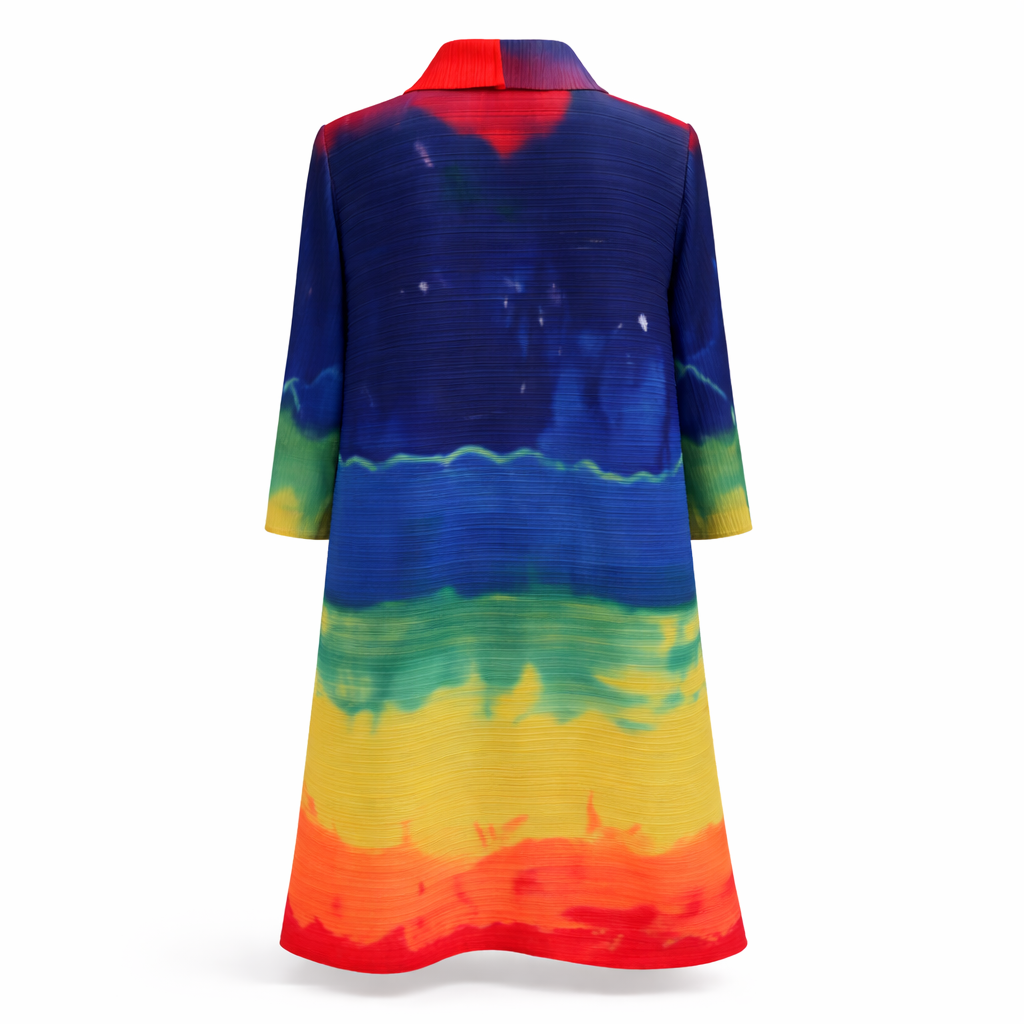 Aurora Spectrum Plissé Shirt Dress - Vz Collection