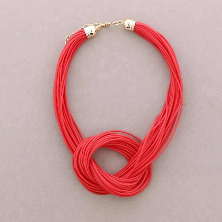 Multicolour Multi Knot Rubber Choker - Vz Collection