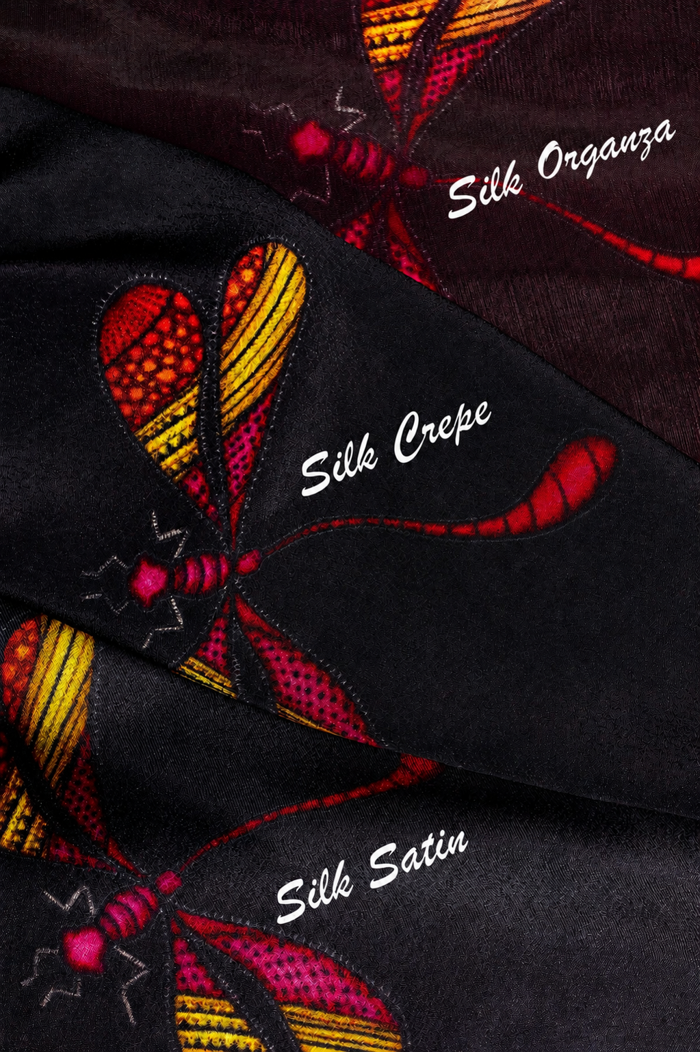 Dragonfly Satin Silk Scarves - Vz Collection