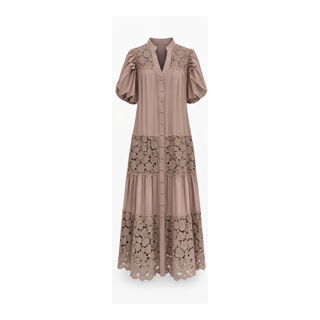 Elegant Boho Lace Dress - Vz Collection