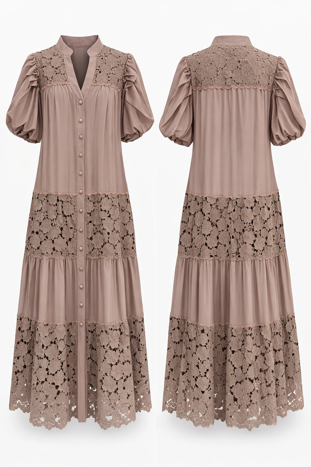 Elegant Boho Lace Dress - Vz Collection