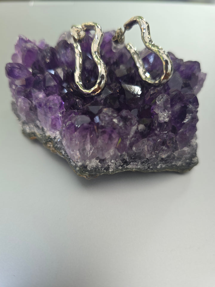 Silver Waves Studd Earrings