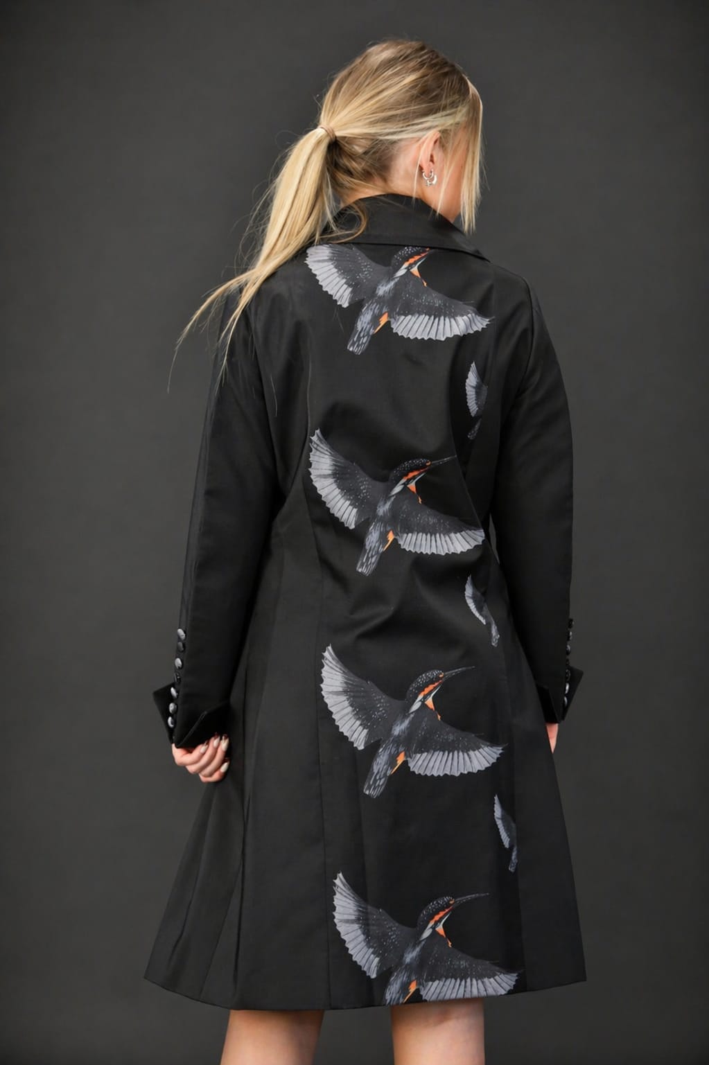 Noir ( Black) Kingfisher Couture Jacket - Vz Collection