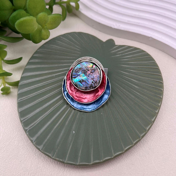 Contemporary Pebble Magnetic Brooch