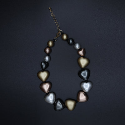 Heart Shaped Beads  Necklace - Vz Collection