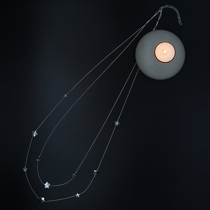 Dual Colour Stars Long Necklace - Vz Collection