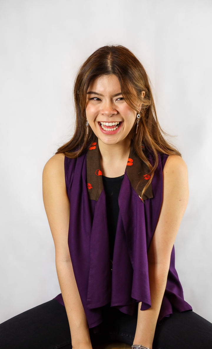 Purple Cotton Overlayer - Vz Collection