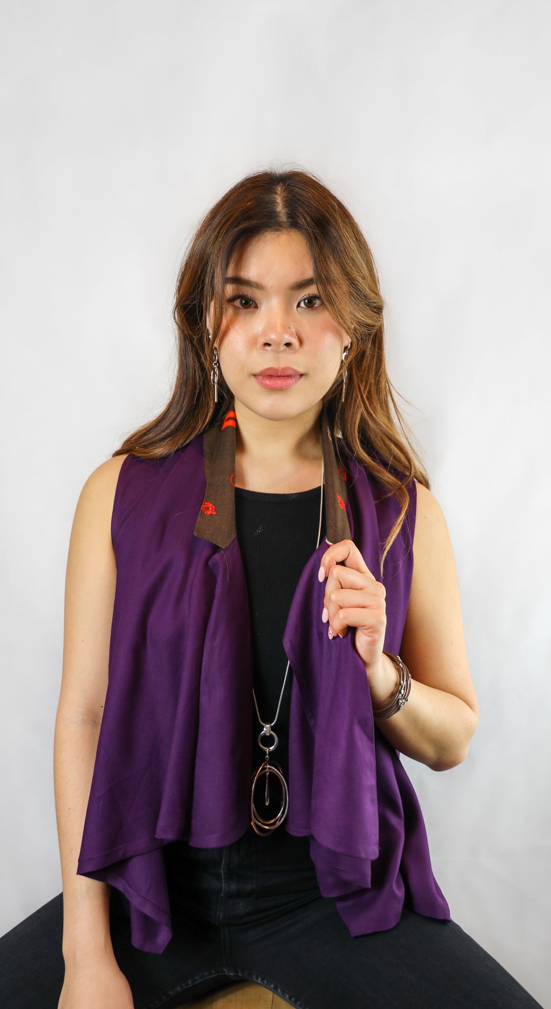 Purple Cotton Overlayer - Vz Collection