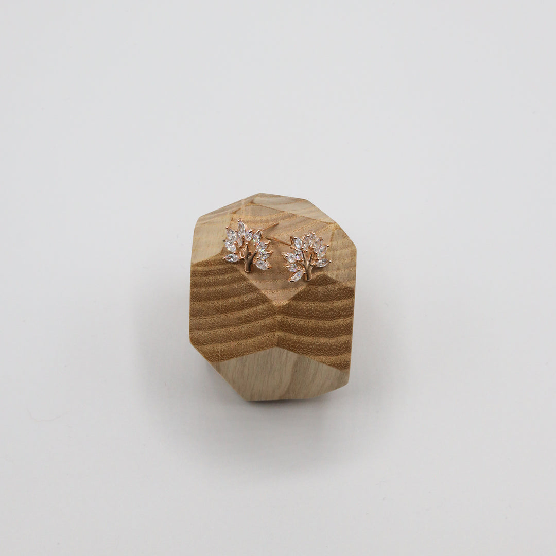 Rose Gold Tree of Life Earrings - Vz Collection