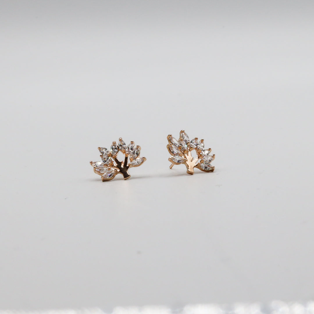 Rose Gold Tree of Life Earrings - Vz Collection