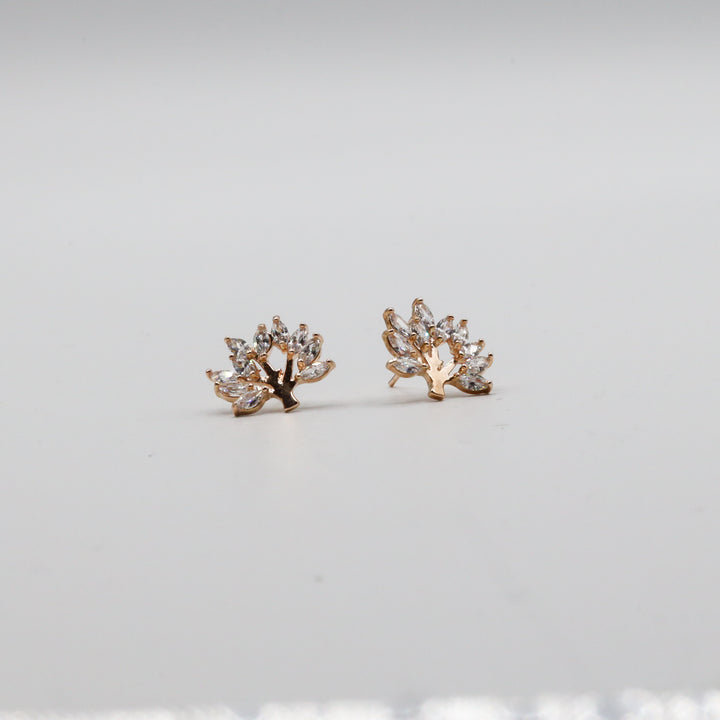 Rose Gold Tree of Life Earrings - Vz Collection