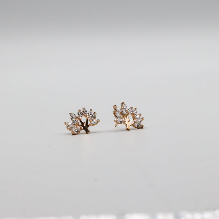 Rose Gold Tree of Life Earrings - Vz Collection