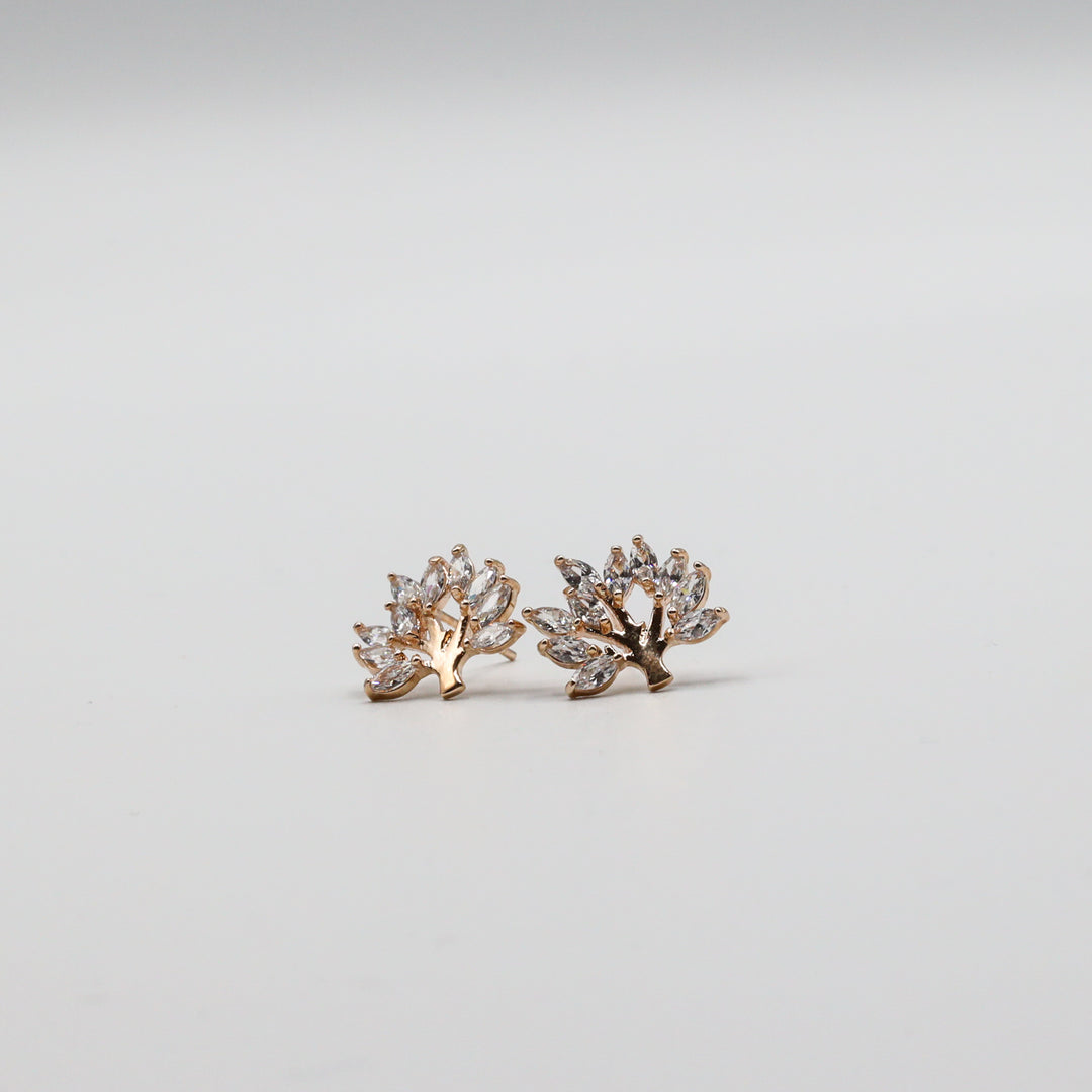 Rose Gold Tree of Life Earrings - Vz Collection