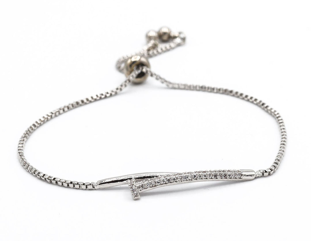 Screws and Nails Slider Bracelet with Cubic Zirconia - Vz Collection