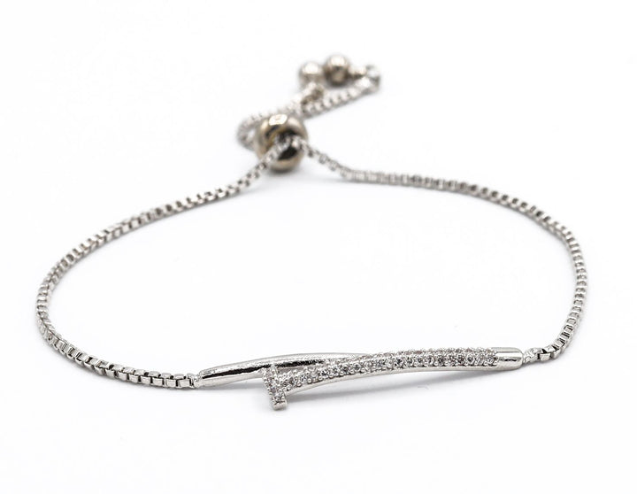 Screws and Nails Slider Bracelet with Cubic Zirconia - Vz Collection