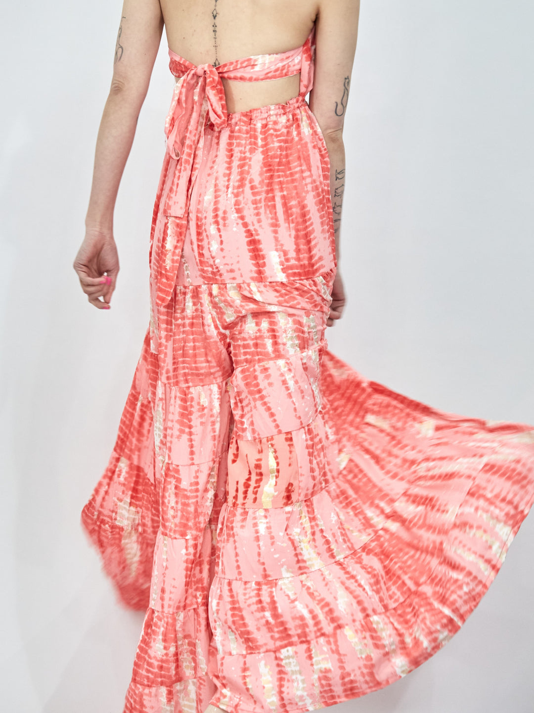Tie Dye Halter Neck Jumpsuit - Vz Collection