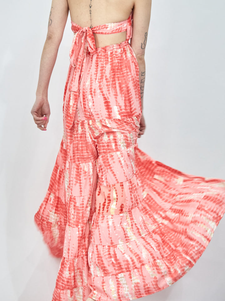 Tie Dye Halter Neck Jumpsuit - Vz Collection