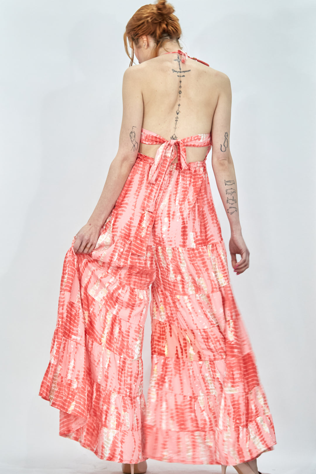 Tie Dye Halter Neck Jumpsuit - Vz Collection