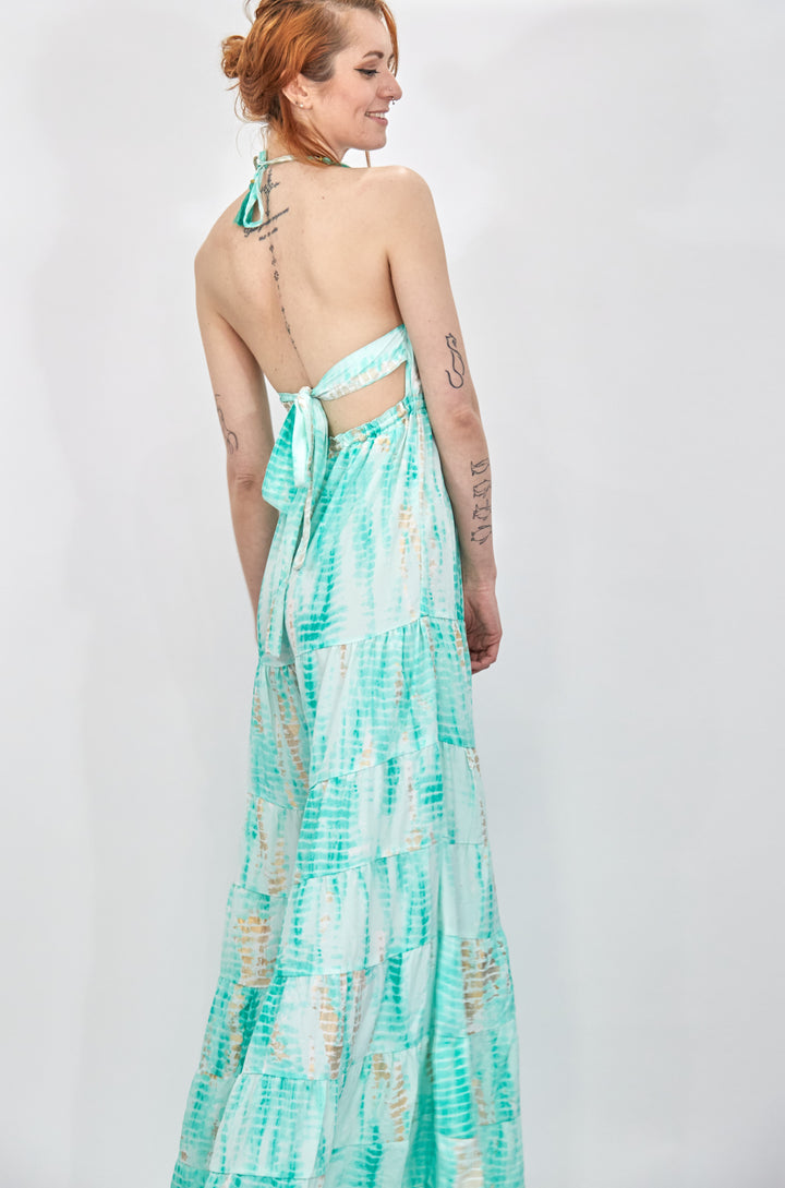 Tie Dye Halter Neck Jumpsuit - Vz Collection