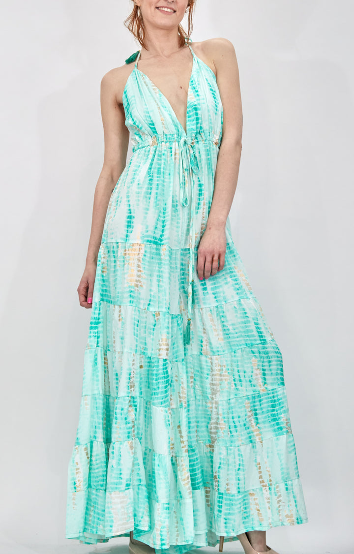 Tie Dye Halter Neck Jumpsuit - Vz Collection