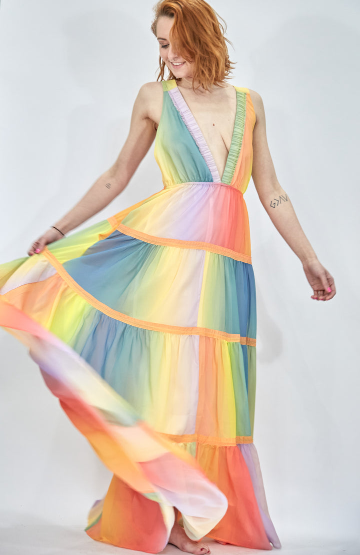 Ombre Rainbow Dress - Vz Collection