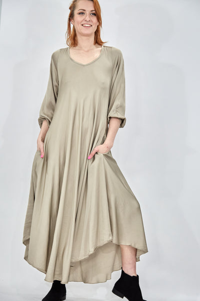 Full Sleeve Bias Dress - Vz Collection