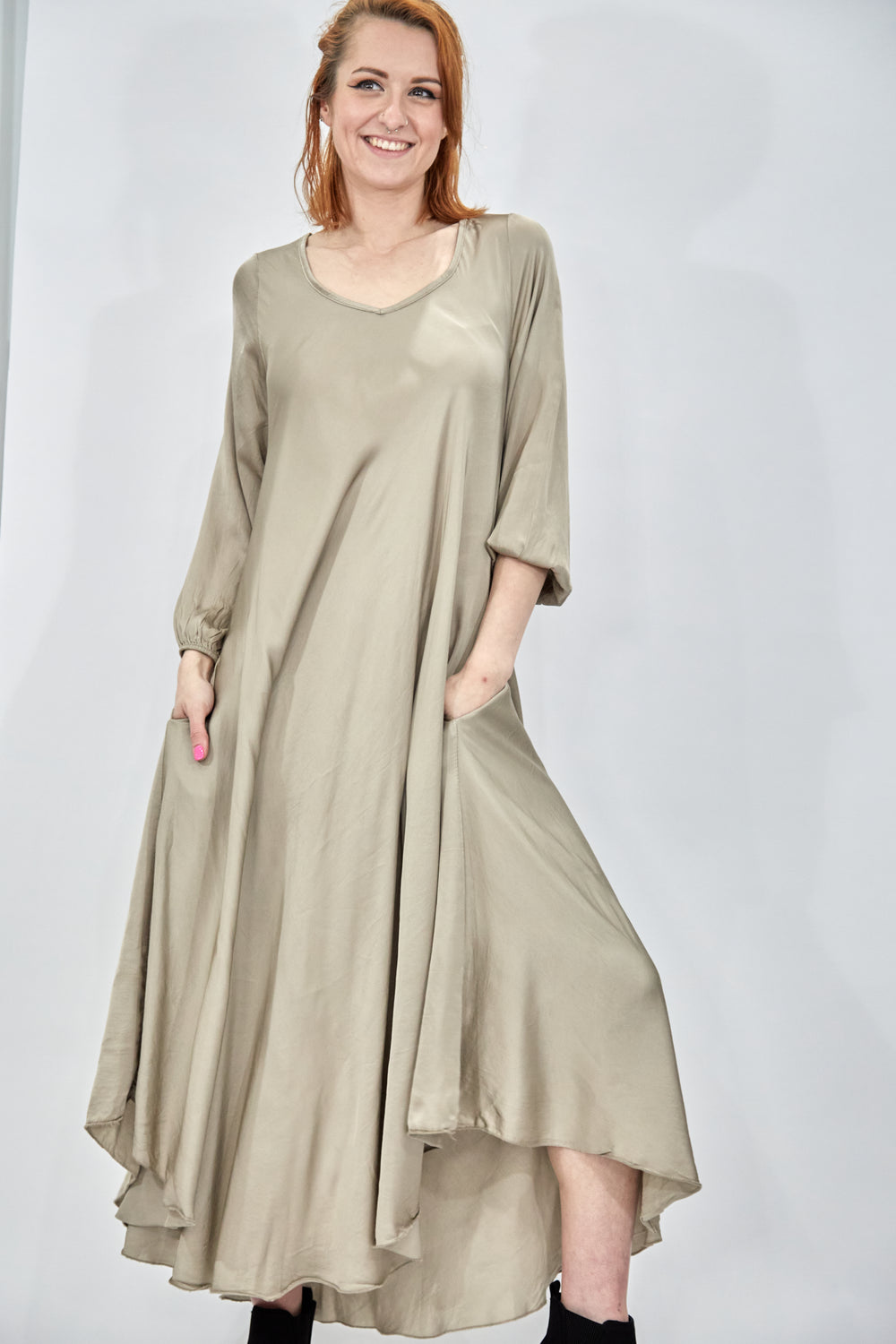 Full Sleeve Bias Dress - Vz Collection