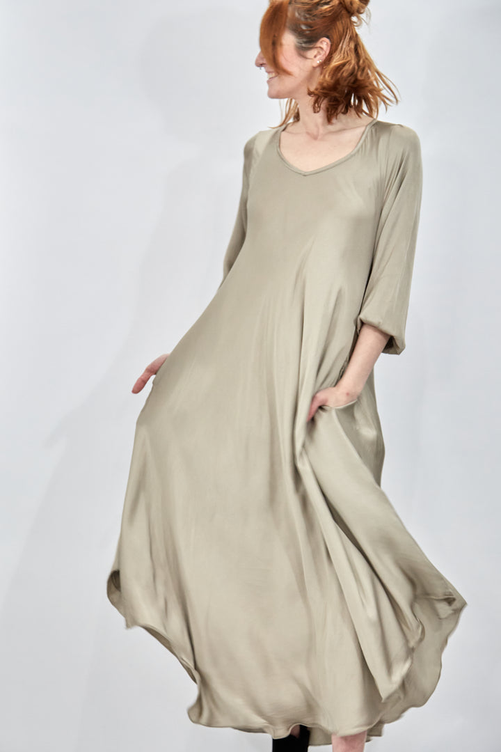 Full Sleeve Bias Dress - Vz Collection