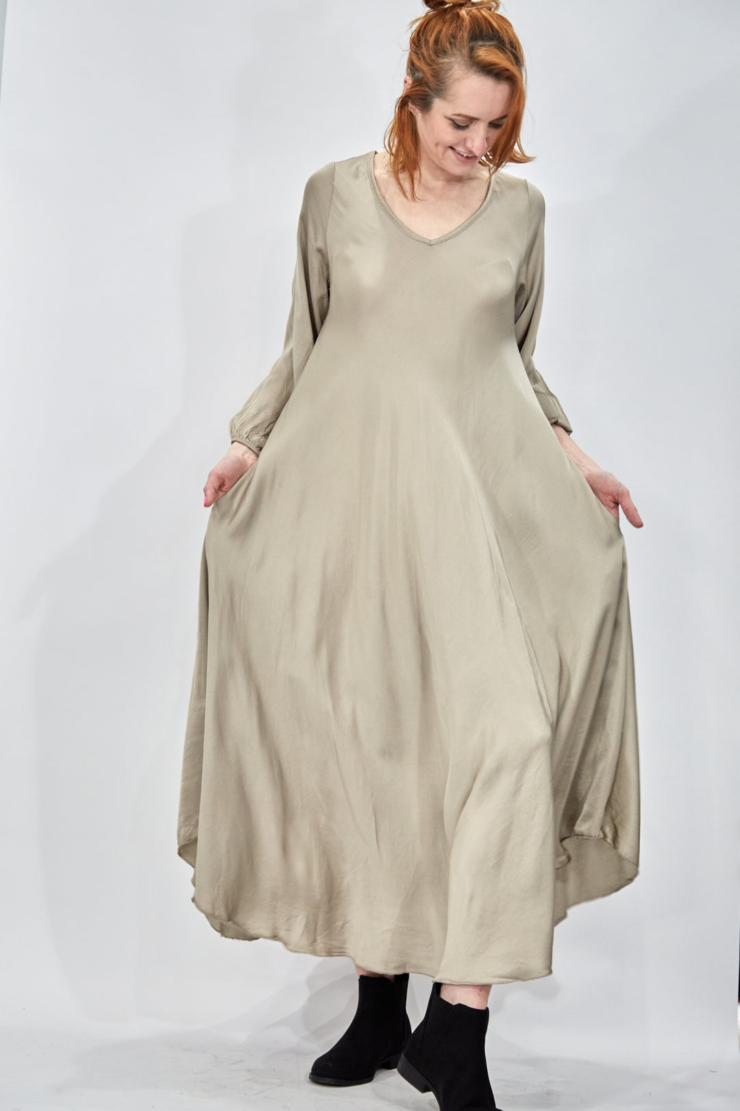 Full Sleeve Bias Dress - Vz Collection