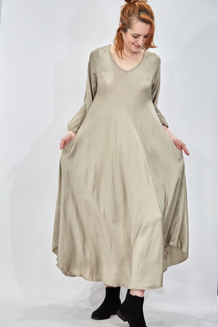 Full Sleeve Bias Dress - Vz Collection