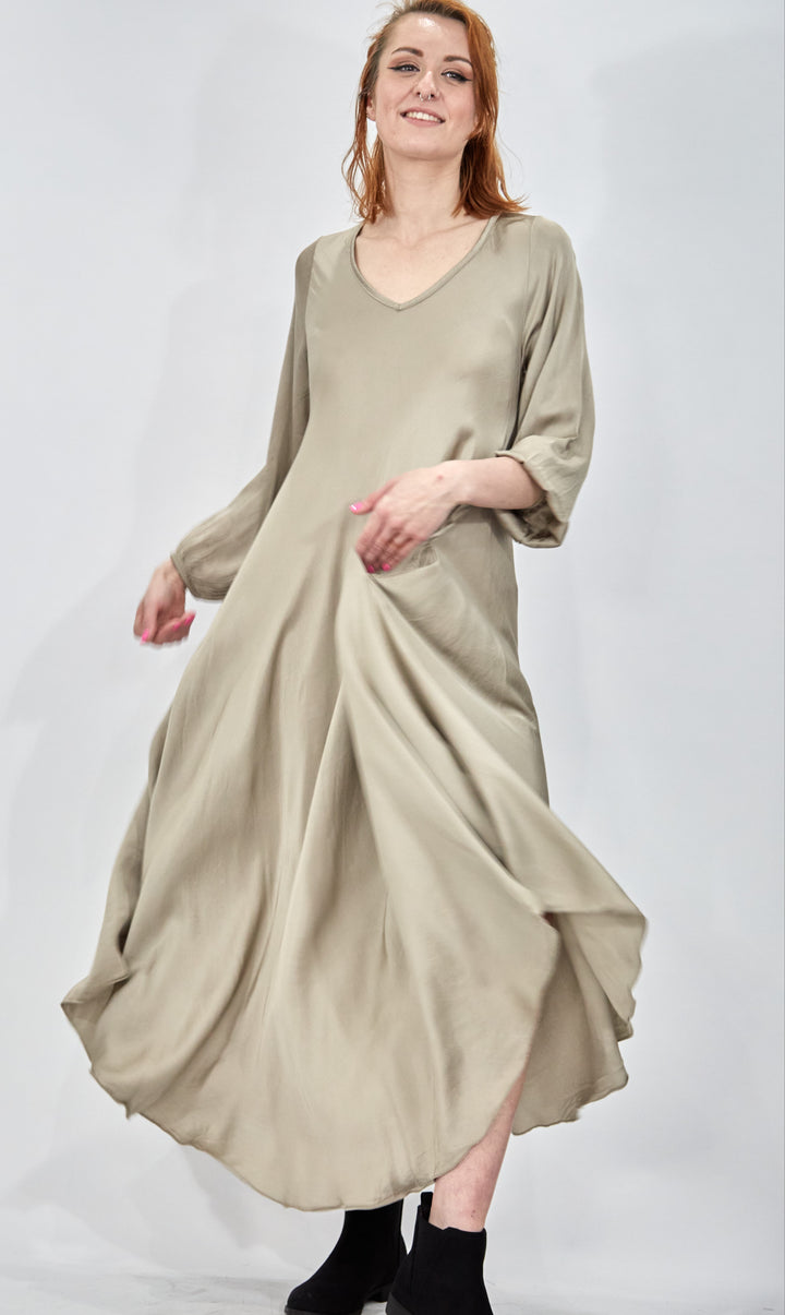 Full Sleeve Bias Dress - Vz Collection