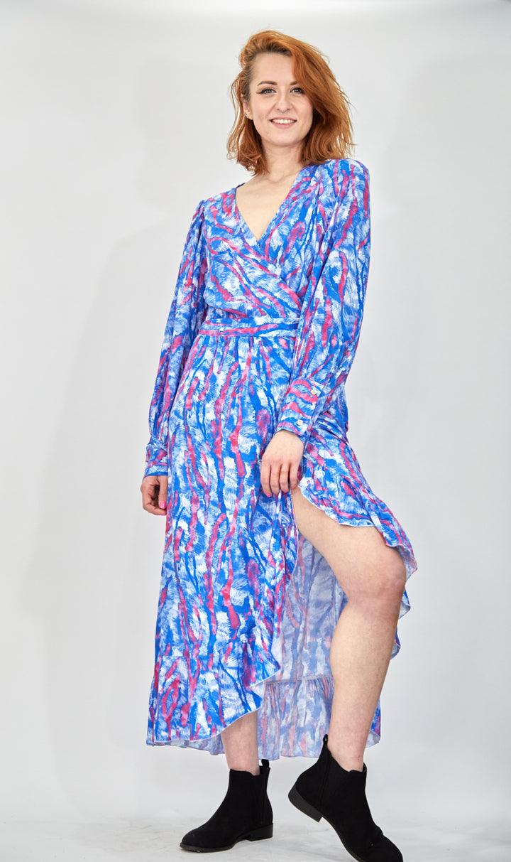 Long Sleeve Wrap Dress - Vz Collection